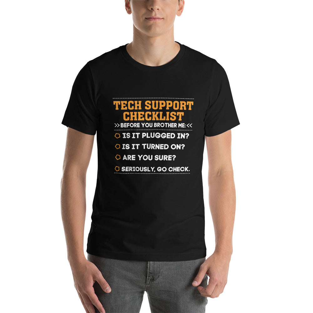 Tech Support Checklist - Snarky Tee