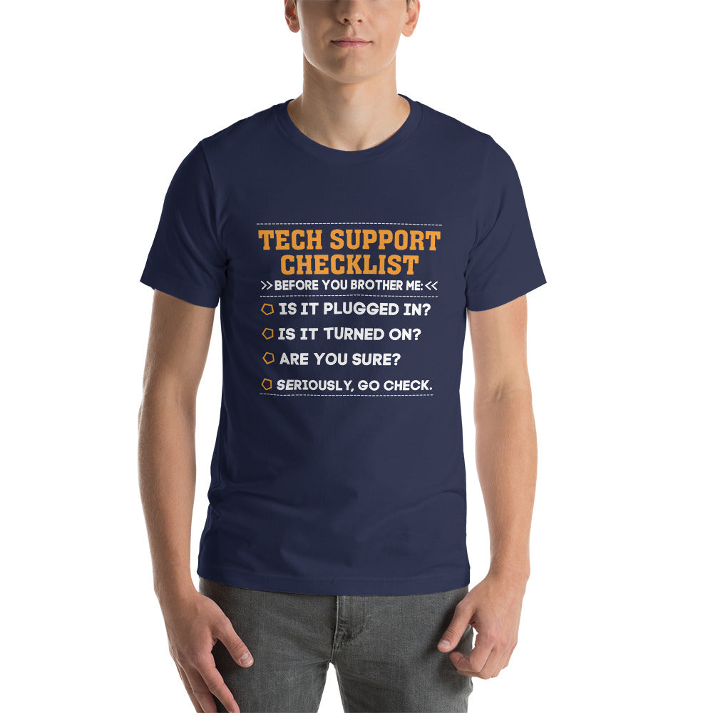 Tech Support Checklist - Snarky Tee