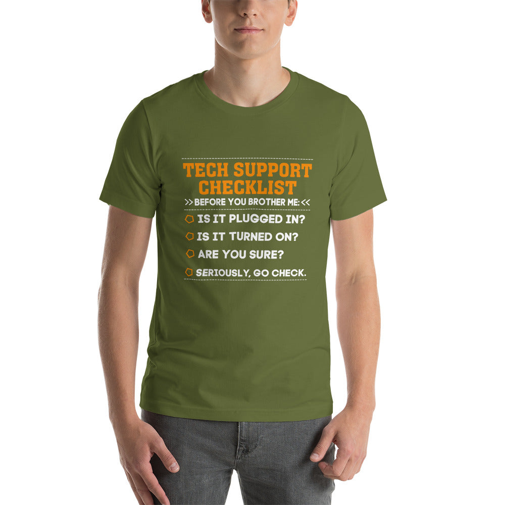 Tech Support Checklist - Snarky Tee